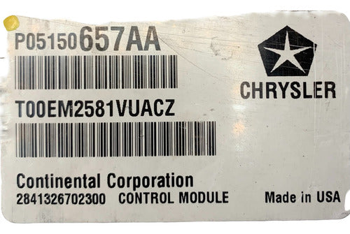 Computadora Chrysler Town&country 3.6l A/t 11-12 P05150657aa