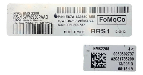 Pcm Computadora Ford Fusion 2.0l 14-15 Es7a-12a650-beb