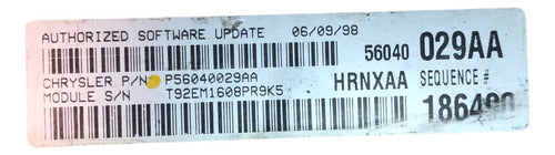 Computadora Ram 1500 3.9l 1999 P56040029aa