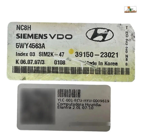 Computadora Hyundai Elantra 2.0l 07-10 39150-23021