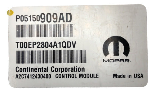 Computadora Dodge Dart 2.4l A/t 15-16 P05150909ad