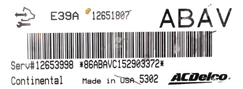Computadora Buick Verano 2.4l 2016 12651807 (abav)