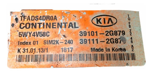 Pcm Computadora Kia Óptima 2011-2013 2.4l 39101-2g879