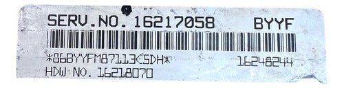 Computadora Chevrolet Venture 96-08 16217058 (byyf)