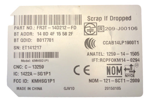 Módulo De Comunicación Ford Focus 2.0l 12-15 Fr3t-14d212-fd