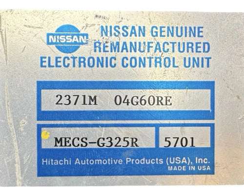 Pcm Computadora Nissan Pathfinder 2.4l 1988 Mecs-g325