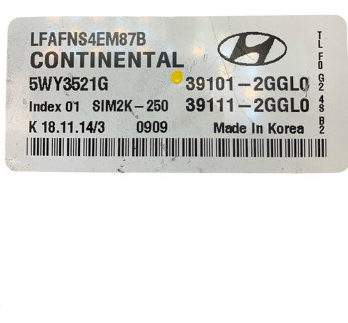 Computadora Hyundai Sonata 2.4l 15-19 39101-2ggl0