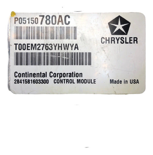 Computadora Dodge Dart 2.0L 2014-2015 P05150780AC
