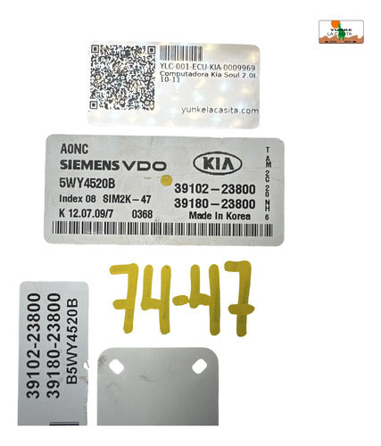 Pcm Computadora Kia Soul 2.0l 10-11