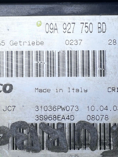 Modulo Tcm Vw Jetta 1.8l 02-05 Turbo 09a 927 750 Bd