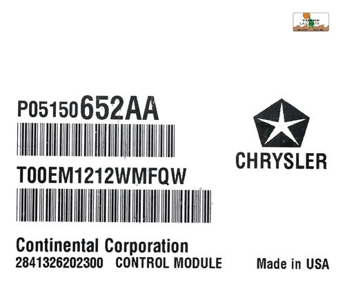 Computadora Dodge Avenger 2.4l 2012 P05150652aa