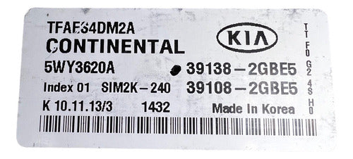 Computadora Kia Optima 2.4l 14-15 39138-2gbe5