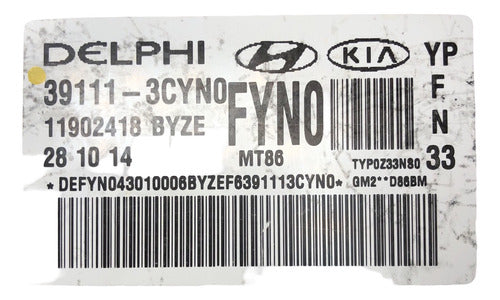 Computadora Kia Sedona 3.3l 15-17 39111-3cyn0 (fyn0)