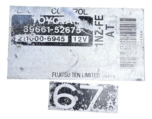 Computadora Toyota Echo 1.5l 00-01 89661-52675