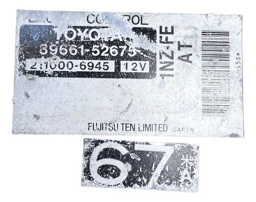 Pcm Computadora Toyota Echo 1.5l 00-01 89661-52675