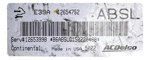 Computadora Chevrolet Camaro A/t 13-15 12654752 (absl)