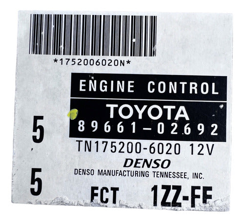 Computadora Toyota Corolla 1.8l A/t 2000 89661-02692