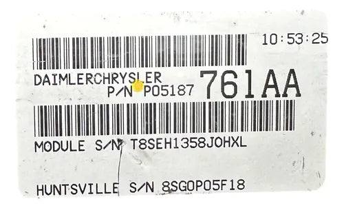 Computadora Chrysler Pt Crusier 2.4l A/t 07-10 P05187761aa