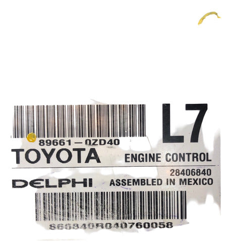 Computadora Toyota Corolla 1.8l A/t 14-15 89661-0zd40 (l7)