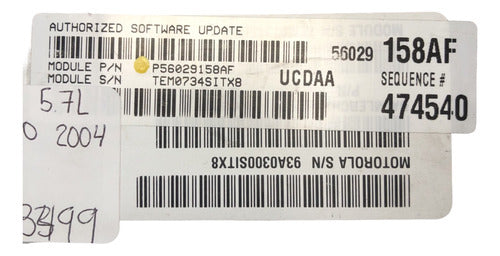 Computadora Dodge Ram 1500 5.7l 2004 P56029158af