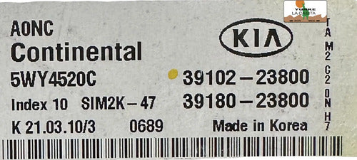 Computadora Kia Soul 2.0l A/t 2010-2011 39102-23800