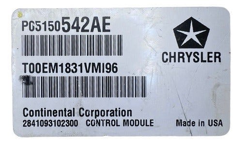 Computadora Jeep Patriot M/t 2011 P05150542ae