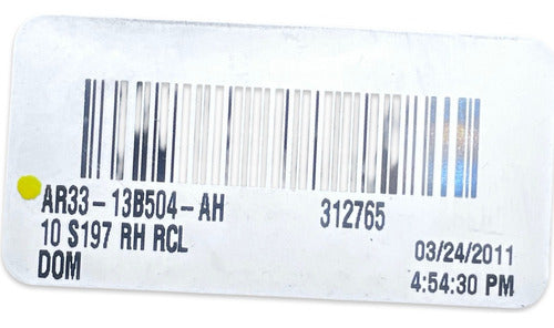 Calavera Rh Ford Mustang 10-12 Ar33-13b504-ah Derecho/pasajero Negro
