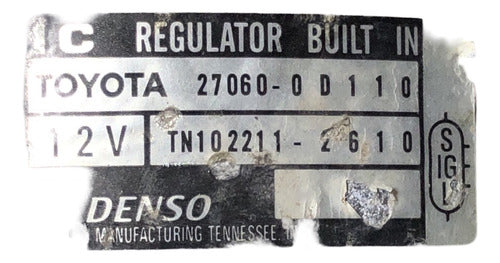 Alternador Toyota Corolla 1.8l 2003-2007 27060-0d110