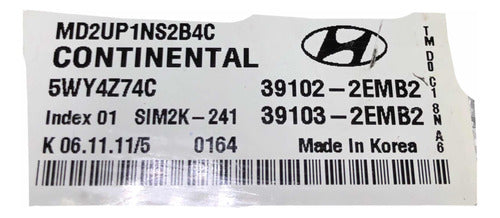 Computadora Hyundai Elantra 2011-2013 1.8l 39102-2emb2