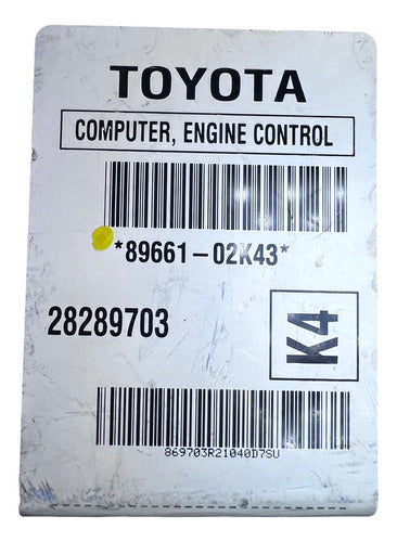 Computadora Toyota Matrix 1.8l 2005 89661-02k43 (k4)