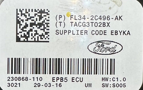 Modulo Parking Ford F-150 2015-2020 Fl34-2c496-ak Negro