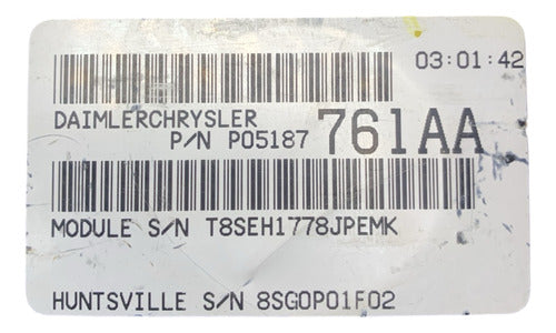 Computadora Chrysler Pt Crusier 2.4l A/t 07-10 P05187761aa