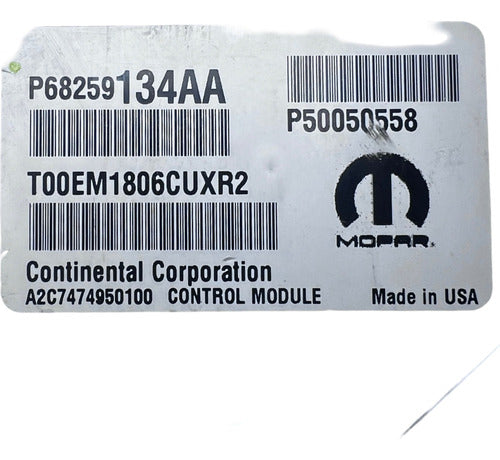 Computador Dodge Dart 2.0l 2016 P68259134aa