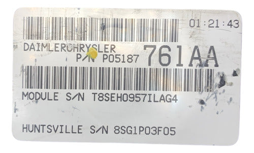 Computadora Chrysler Pt Crusier 2.4l A/t 07-10 P05187761aa