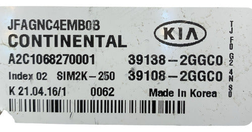 Computadora Kia Optima 2.4l 2016-2018 39138-2ggc0