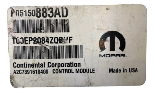 Pcm Computadora Dodge Charger 3.6l 2015 P05150883ad