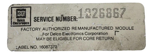 Pcm Computadora Chevrolet Cavalier 1985-1986 2.0l 1226867
