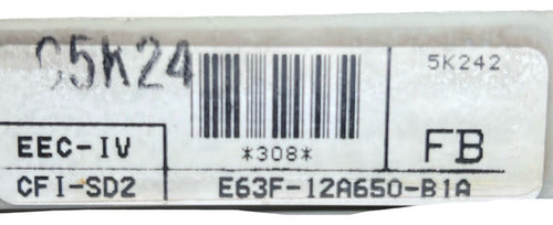 Computadora Ford Mustang 3.8l 85-86 E63f-12a650-b1a