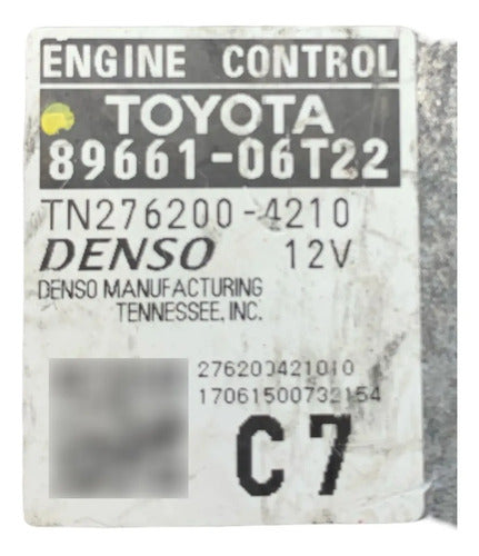 Pcm Computadora Toyota Camry 16-17 89661-06t22 (c7)