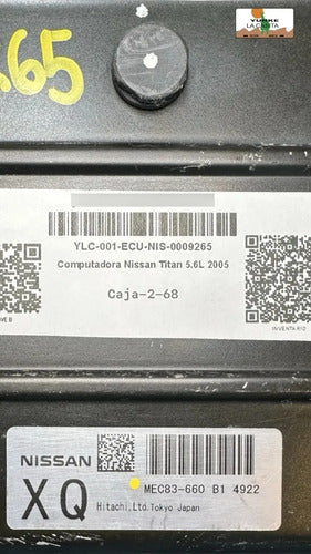 Computadora Nissan Titan 5.6l 2005 Mec83-660 B1 (xq)