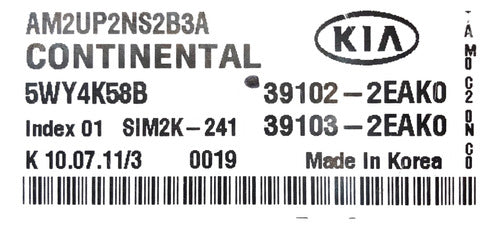 Computadora Kia Soul 2.0l A/t 12-13 39102-2eak0