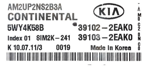 Pcm Computadora Kia Soul 2.0l A/t 12-13 39102-2eak0 P1