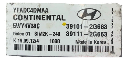 Pcm Computadora Hyundai Sonata 2.4l 2011-2014 39101-2g663 P2