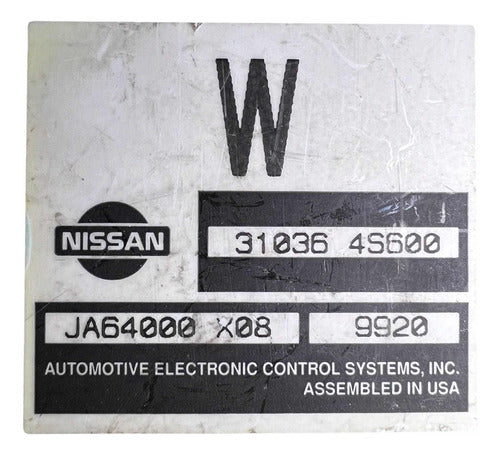 Modulo Tcm Nissan Frontier 3.3l A/t 00-02 31036 4s600 (w)