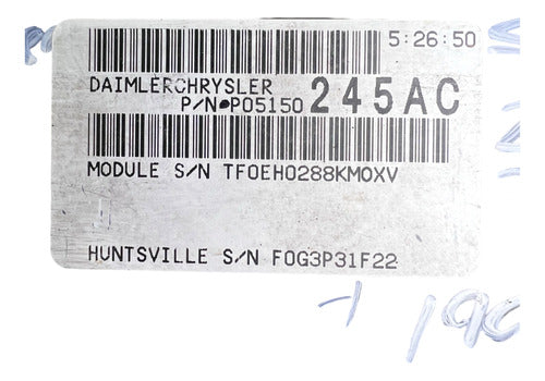 Computadora Dodge Avenger 2.7l 07-08 P05150245ac