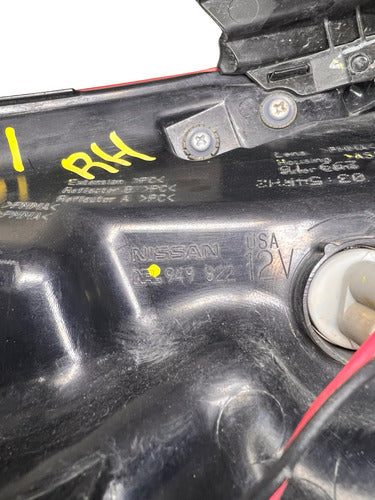 Calavera Rh Nissan Altima 16-18 949 822 Derecho/pasajero Rojo