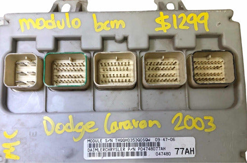 Módulo Bcm Dodge Caravan 2003 P04748077ah