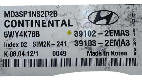 Pcm Computadora Hyundai Elantra 1.8l 11-13 39102-2ema3