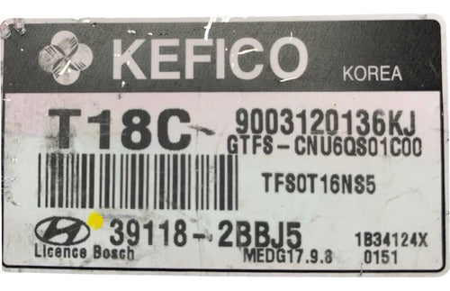 Computadora Hyundai Veloster 1.6l 2013 39118-2bbj5