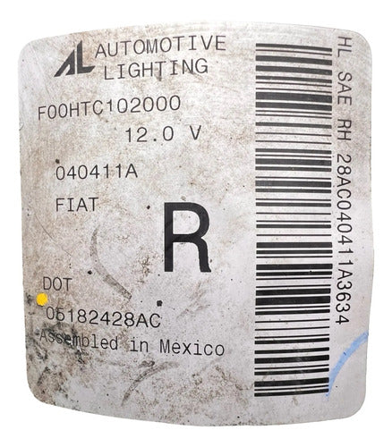 Faro Rh Original Fiat 500 2012-2o19 05182428ac Blanco